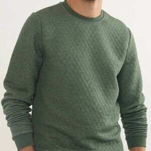 Marine Layer Olive Corbet Quilted Sweatshirt